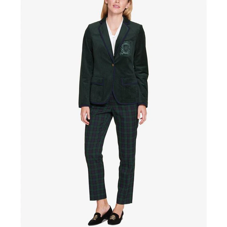 Colorblocked-Trim Velvet Blazer, Created for Macy's 商品