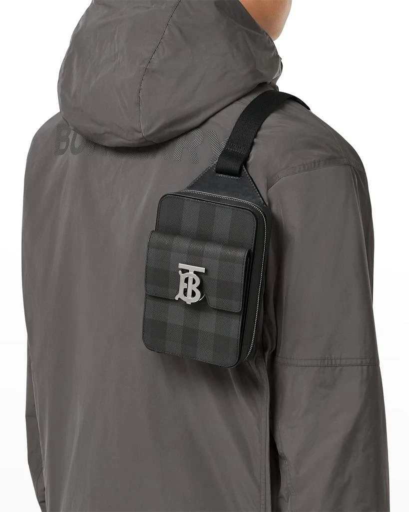 商品Burberry|Men's MS Theo Check Crossbody Bag,价格¥10449,第5张图片详细描述