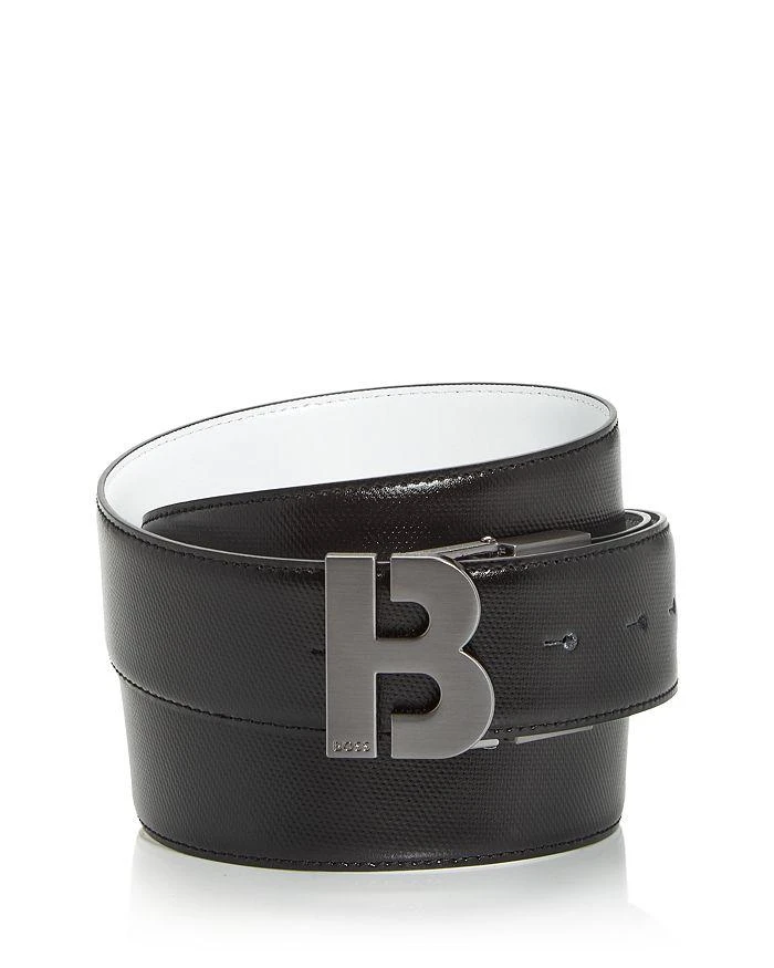 商品Hugo Boss|Men's Logo Buckle Reversible Leather Belt,价格¥447,第1张图片