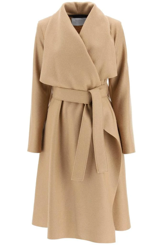 商品Harris Wharf London|LONG COAT IN PRESSED WOOL,价格¥2775,第1张图片