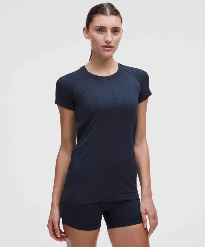 Swiftly Pointelle Short-Sleeve Shirt *Hip Length 商品
