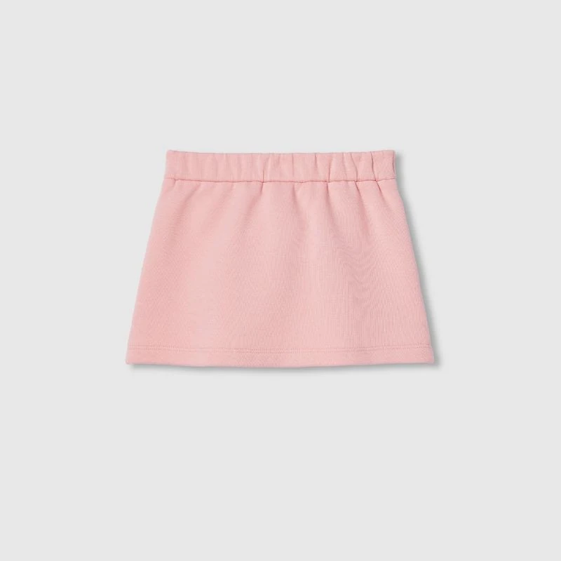 商品Gucci|【预售3-7天】Gucci古驰女孩粉色的儿童织带棉质半身裙,价格¥1861,第4张图片详细描述