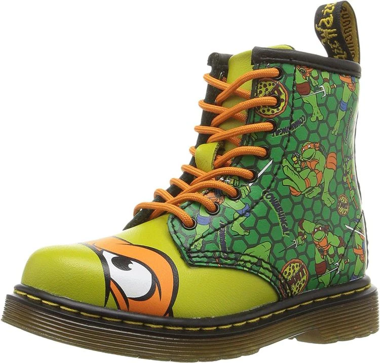 商品Dr. Martens|Dr. Martens Kid's Collection Ninja Turtles Mikey (Toddler) 儿童马丁靴,价格¥530,第2张图片详细描述