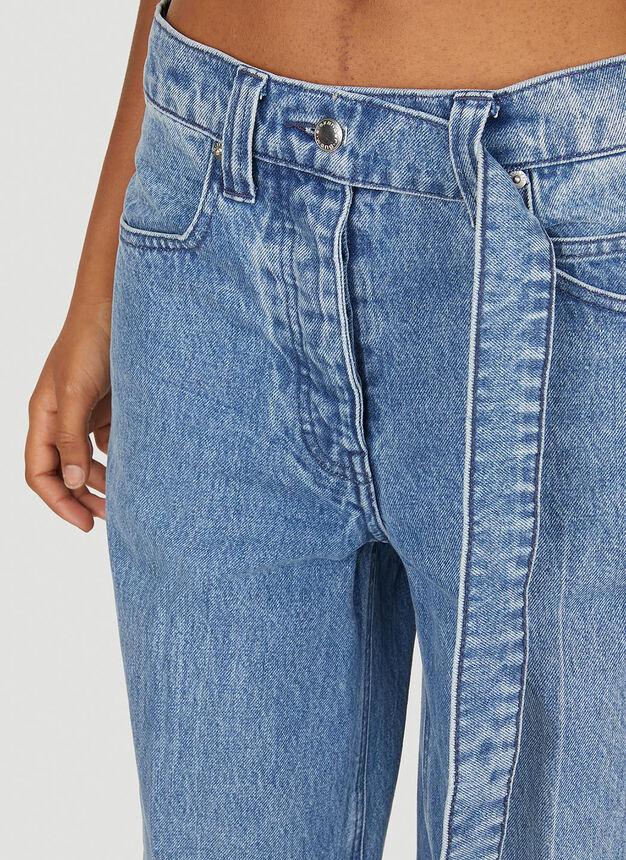 Raver Belted Jeans in Blue商品第5张图片规格展示