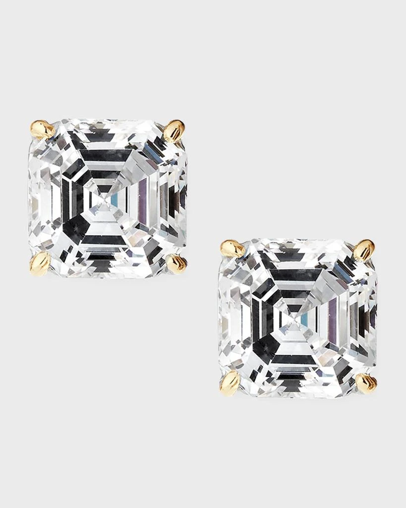 商品Fantasia by DeSerio|14K Yellow Gold 5ct Asscher Stud Earrings,价格¥4618,第1张图片