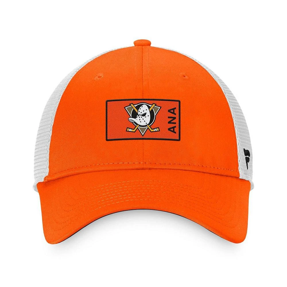 商品Fanatics|Men's Branded Orange, White Anaheim Ducks Authentic Pro Trucker Snapback Hat,价格¥182,第4张图片详细描述