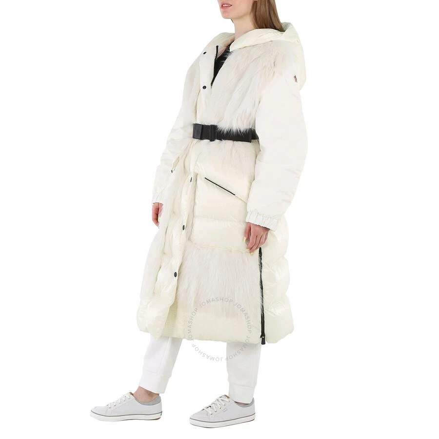 商品Moncler|Ladies White Sarina Long Fur Coat,价格¥11246,第3张图片详细描述