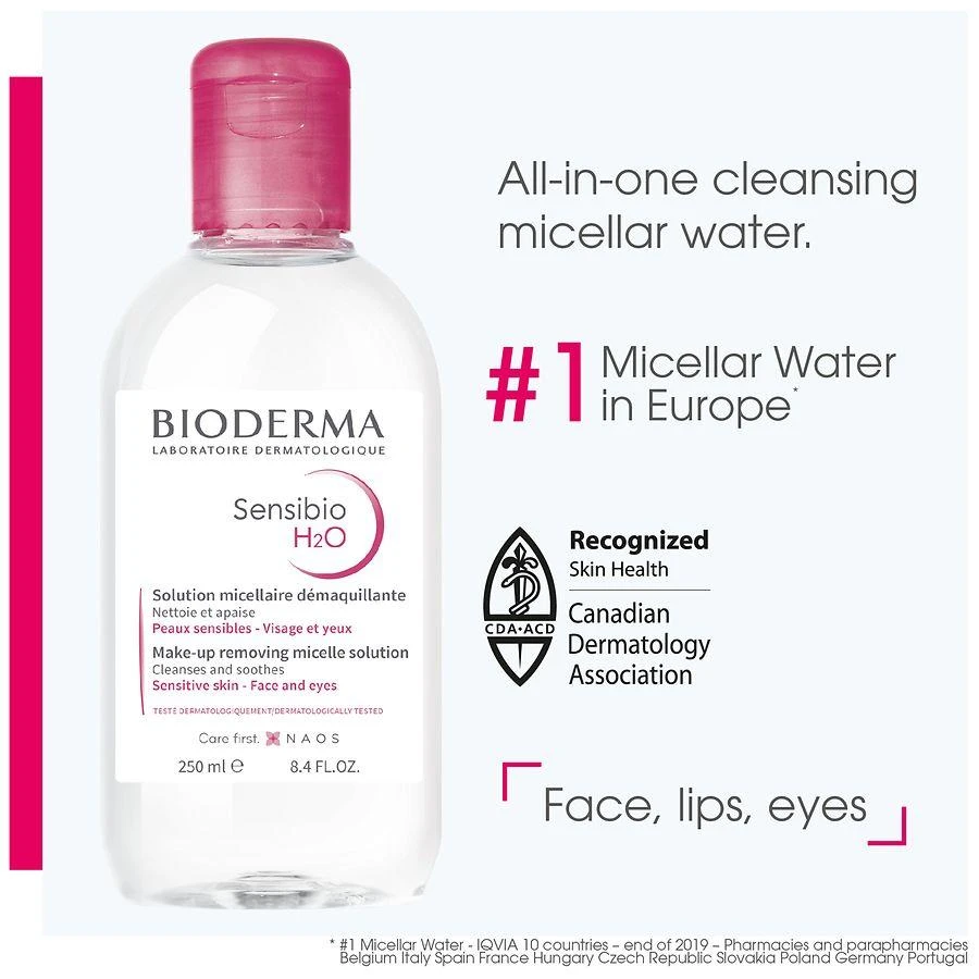 商品Bioderma|Sensibio H2O Micellar Cleansing Water-Makeup Remover for Sensitive Skin,价格¥104,第2张图片详细描述