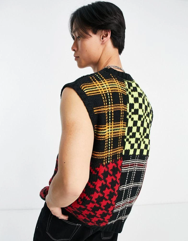 商品The Ragged Priest|The Ragged Priest scattered knitted vest in multi,价格¥298,第4张图片详细描述