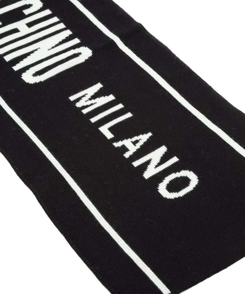 商品Moschino|Moschino Logo Intarsia Finished Edge Scarf,价格¥540,第3张图片详细描述