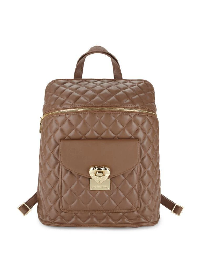 商品Moschino|Quilted Faux Leather Backpack,价格¥1416,第1张图片
