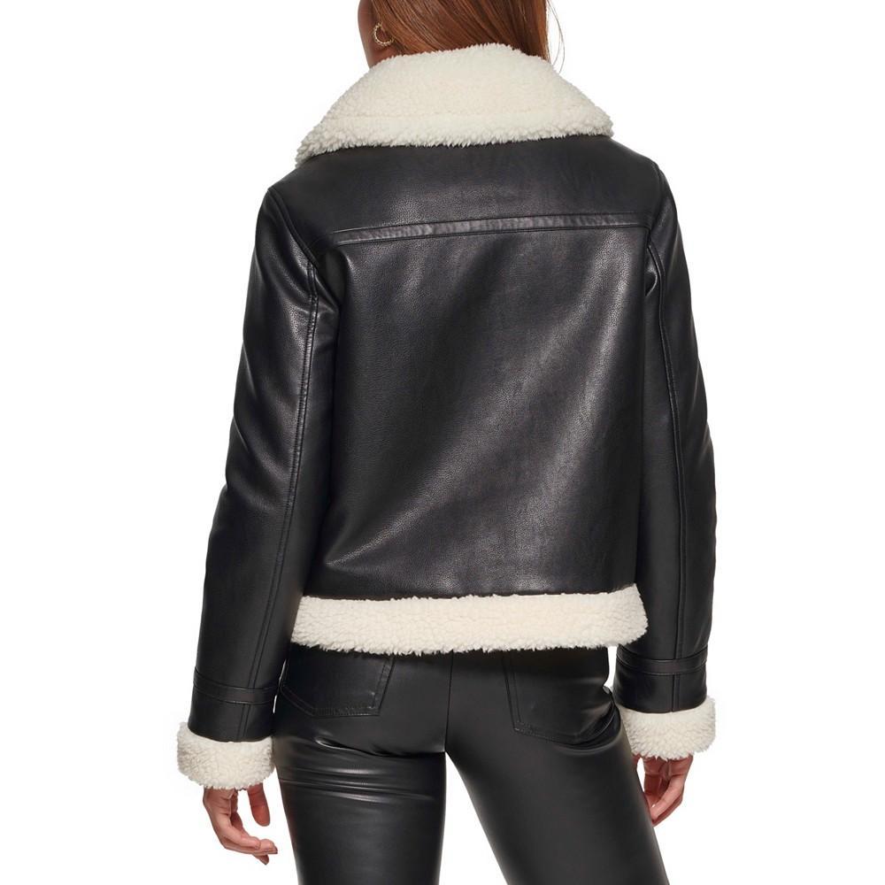 商品Levi's|Women's Leather Aviator Coat,价格¥1480,第4张图片详细描述