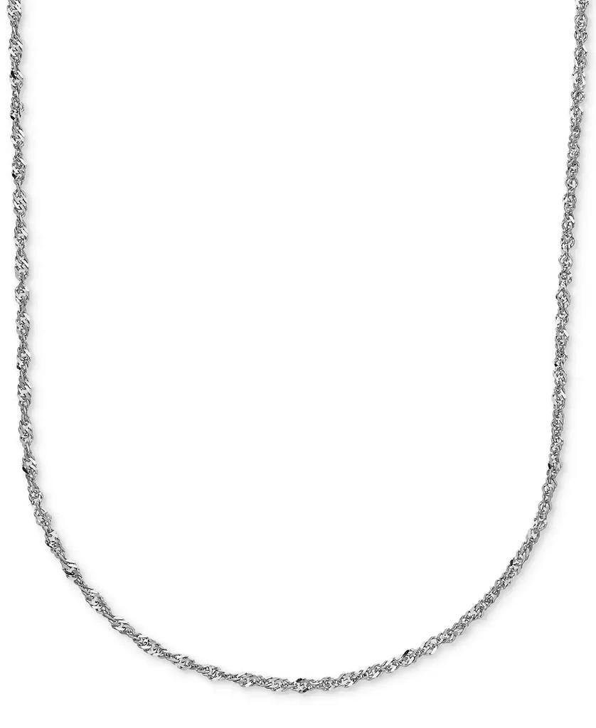 商品Italian Gold|Perfectina 18" Chain Necklace (1-1/3mm) in 14k White Gold,价格¥1496,第1张图片