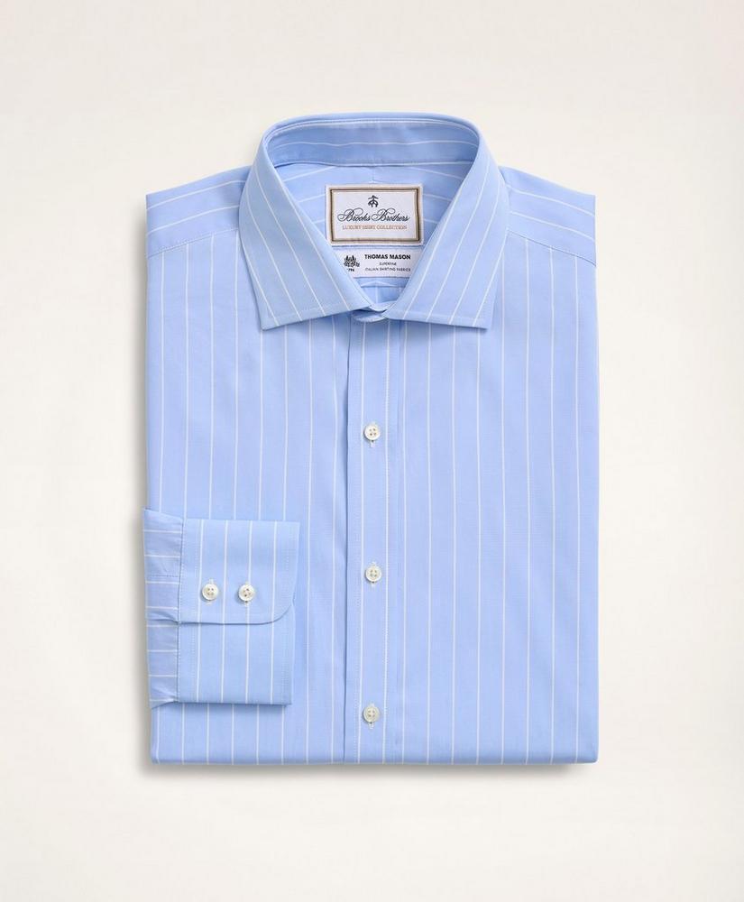 商品Brooks Brothers|Brooks Brothers x Thomas Mason® Regent Regular-Fit Dress Shirt, Poplin English Collar Bold Stripe,价格¥1252,第1张图片