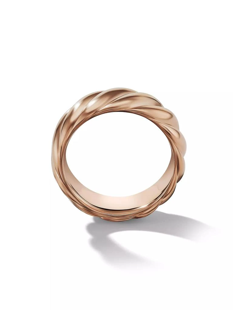 商品David Yurman|Sculpted Cable Contour Band Ring in 18K Rose Gold, 9MM,价格¥22851,第2张图片详细描述