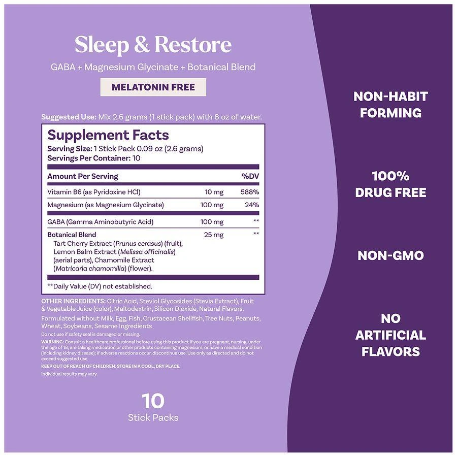 商品Natrol|Sleep & Restore Melatonin Free Calming Drink Mix Cherry,价格¥206,第4张图片详细描述