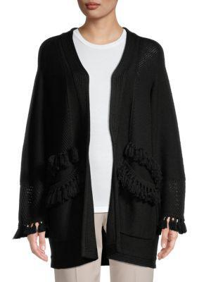 商品Kobi Halperin|Skylar Tasselled Merino Wool Open-Front Cardigan,价格¥995-¥1327,第3张图片详细描述