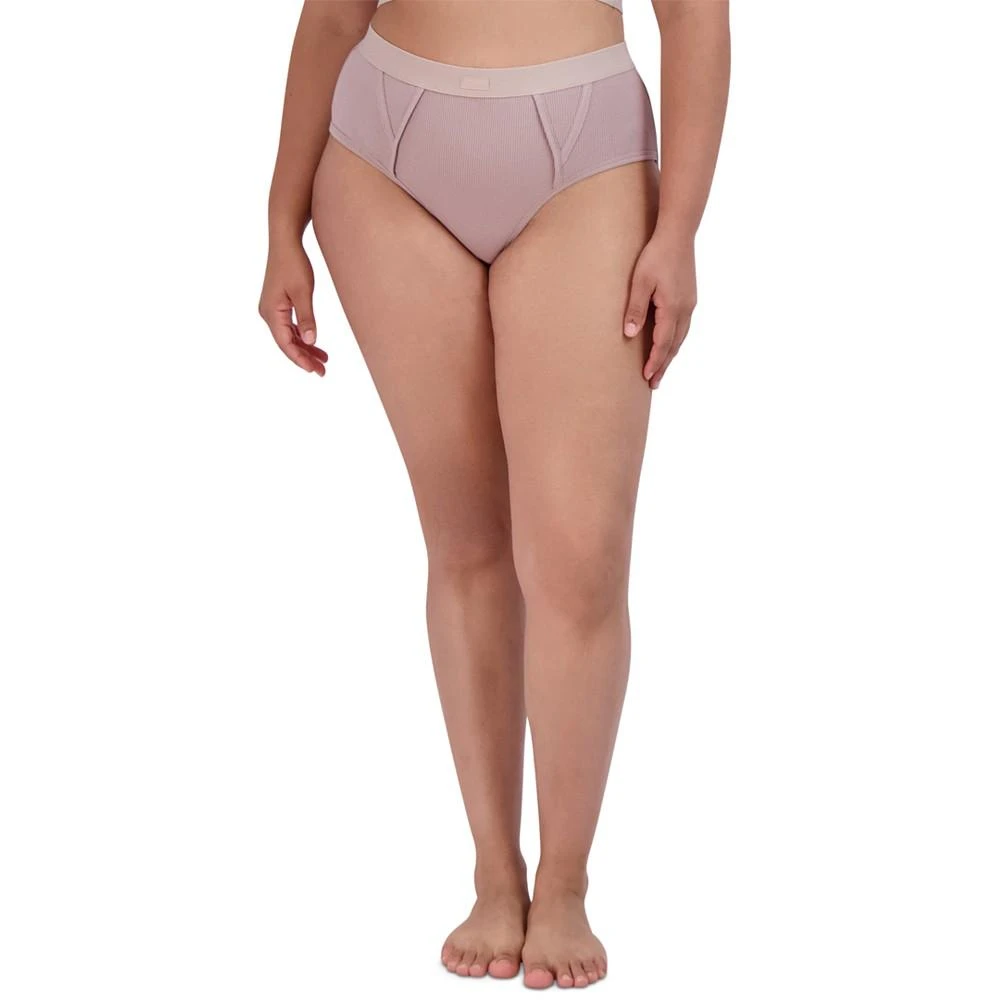 商品Steve Madden|Women's Ribbed High-Waisted Brief Underwear SM02175,价格¥62,第2张图片详细描述