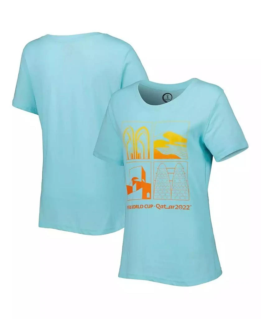 商品Outerstuff|Women's Aqua FIFA World Cup Qatar 2022 Oasis T-shirt,价格¥188,第1张图片