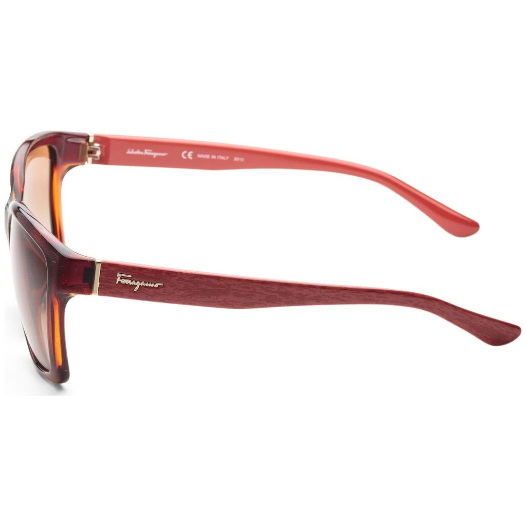 商品Salvatore Ferragamo|Ferragamo Women's Havana Red Wood Sunglasses,价格¥756,第2张图片详细描述