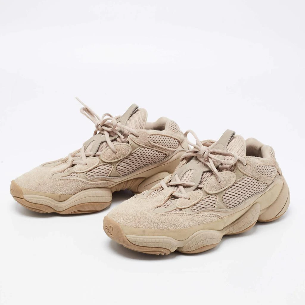 商品[二手商品] YEEZY|Yeezy x Adidas Beige Suede And Mesh Yeezy 500 Lace Up Sneakers Size 43 1/3,价格¥1423,第2张图片详细描述