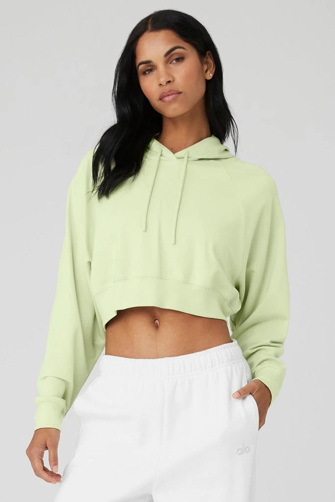 商品Alo|Cropped Double Take Hoodie - Iced Green Tea,价格¥890,第1张图片