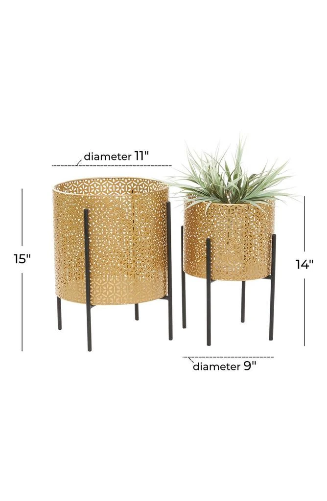 商品COSMO BY COSMOPOLITAN|Goldtone Metal Contemporary Planter with Removable Stand - Set of 2,价格¥634,第3张图片详细描述