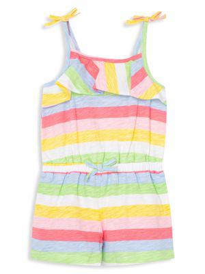 Baby Girl's Multi Striped Knitted Romper商品第1张图片规格展示