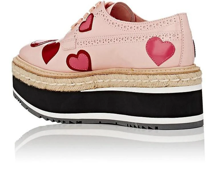 商品Prada|Heart- Appliquéd Leather Platform Espadrille Brogues,价格¥6507,第3张图片详细描述