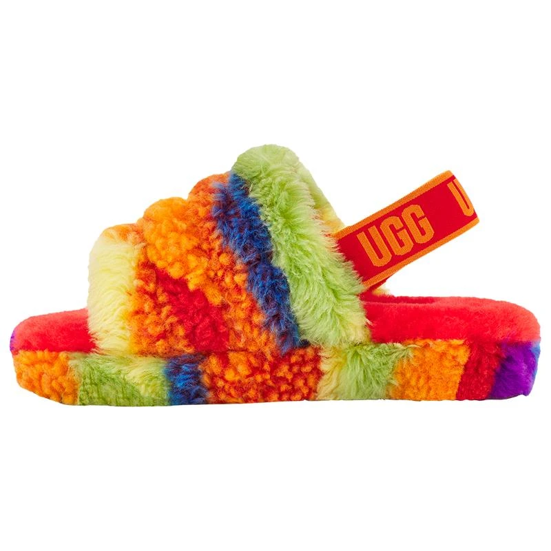 商品UGG|UGG Fluff Yeah Slides - Girls' Grade School,价格¥333,第2张图片详细描述