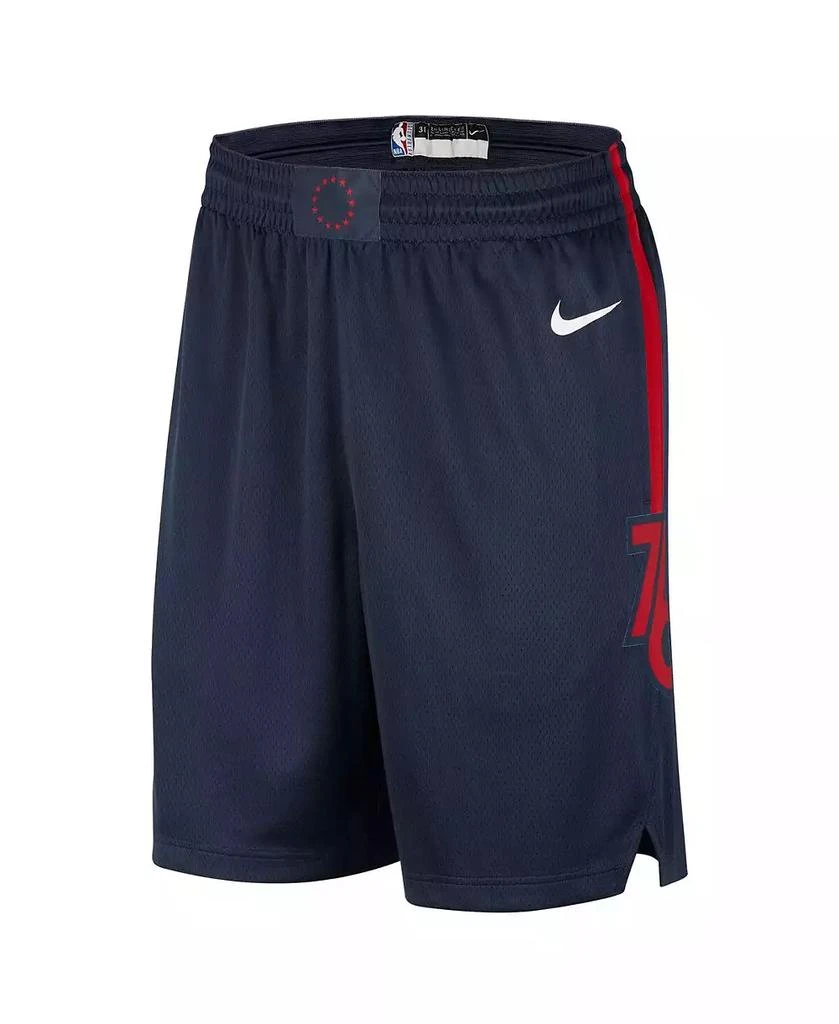 商品NIKE|Men's Navy Philadelphia 76ers 2023/24 City Edition Swingman Shorts,价格¥674,第2张图片详细描述