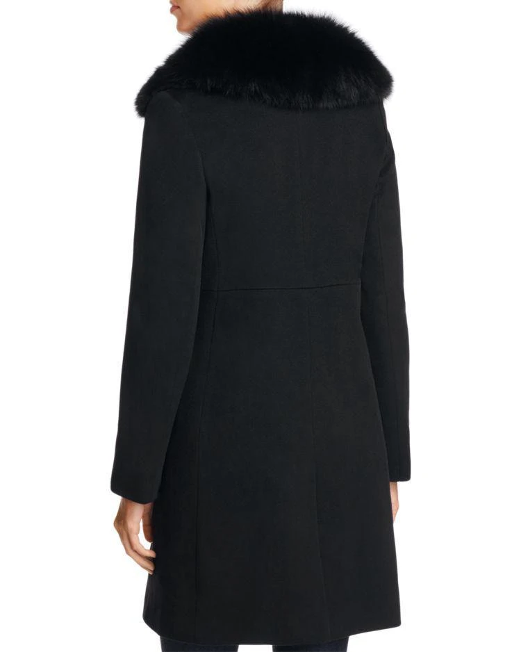 商品Maximilian|x Trilogy Fox Fur Collar Wool Coat 羊毛大衣,价格¥10428,第2张图片详细描述