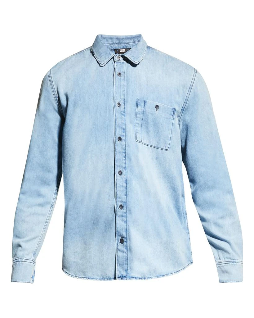 商品Paige|Men's Raymond Soft Chambray Sport Shirt,价格¥1101,第2张图片详细描述