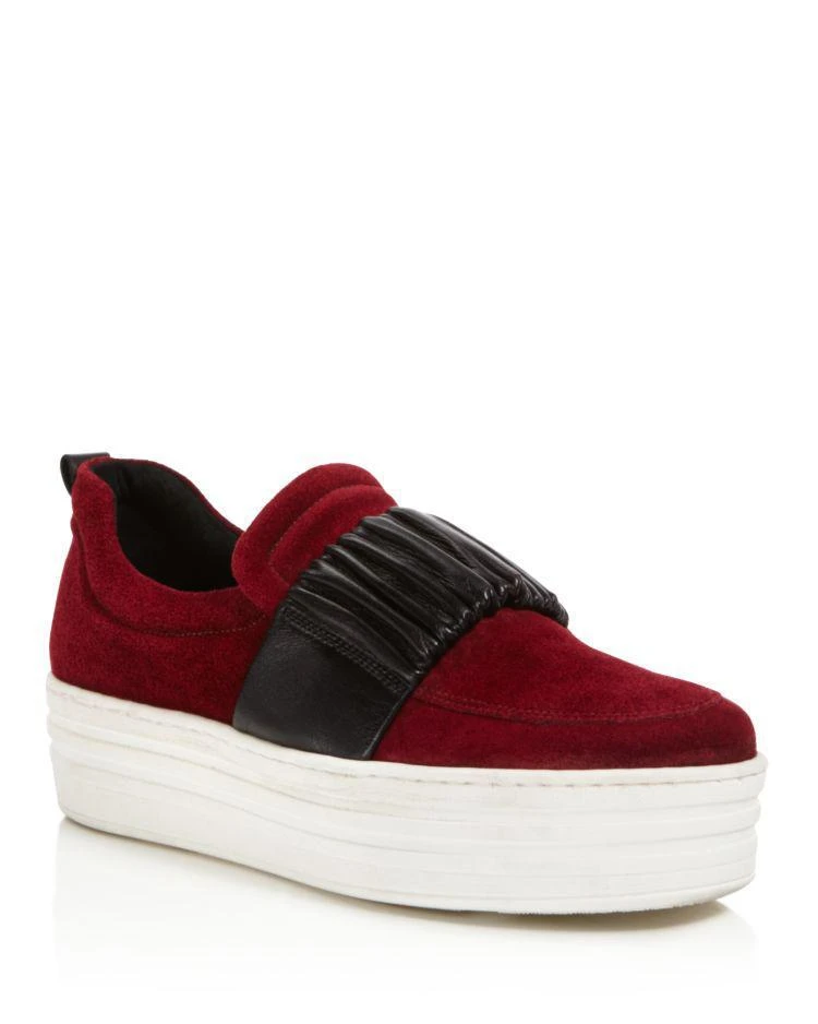 商品Daniella Lehavi|Women's Boston Suede Platform Slip-On Sneakers,价格¥838,第1张图片