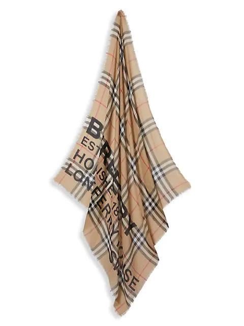 商品Burberry|The Classic Giant Check Scarf,价格¥3323,第4张图片详细描述