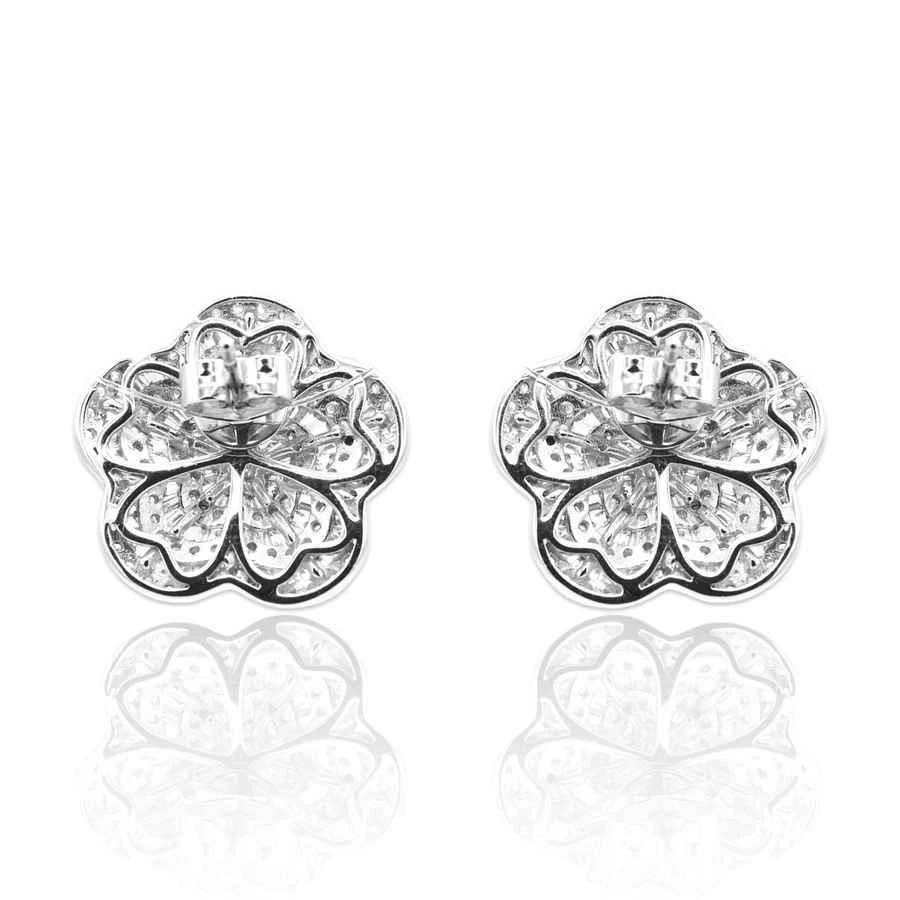 商品Tresorra|14K White Gold Diamond Earrings,价格¥14100,第3张图片详细描述