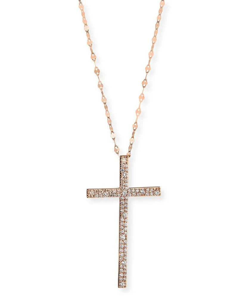 商品LANA|14k Rose Gold Diamond Cross Pendant,价格¥17149,第2张图片详细描述