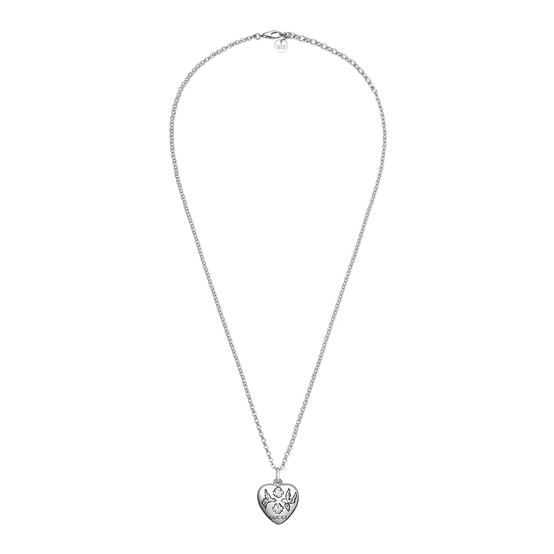 GUCCI/古驰 Blind for Love系列 925银心形吊坠‎项链 商品