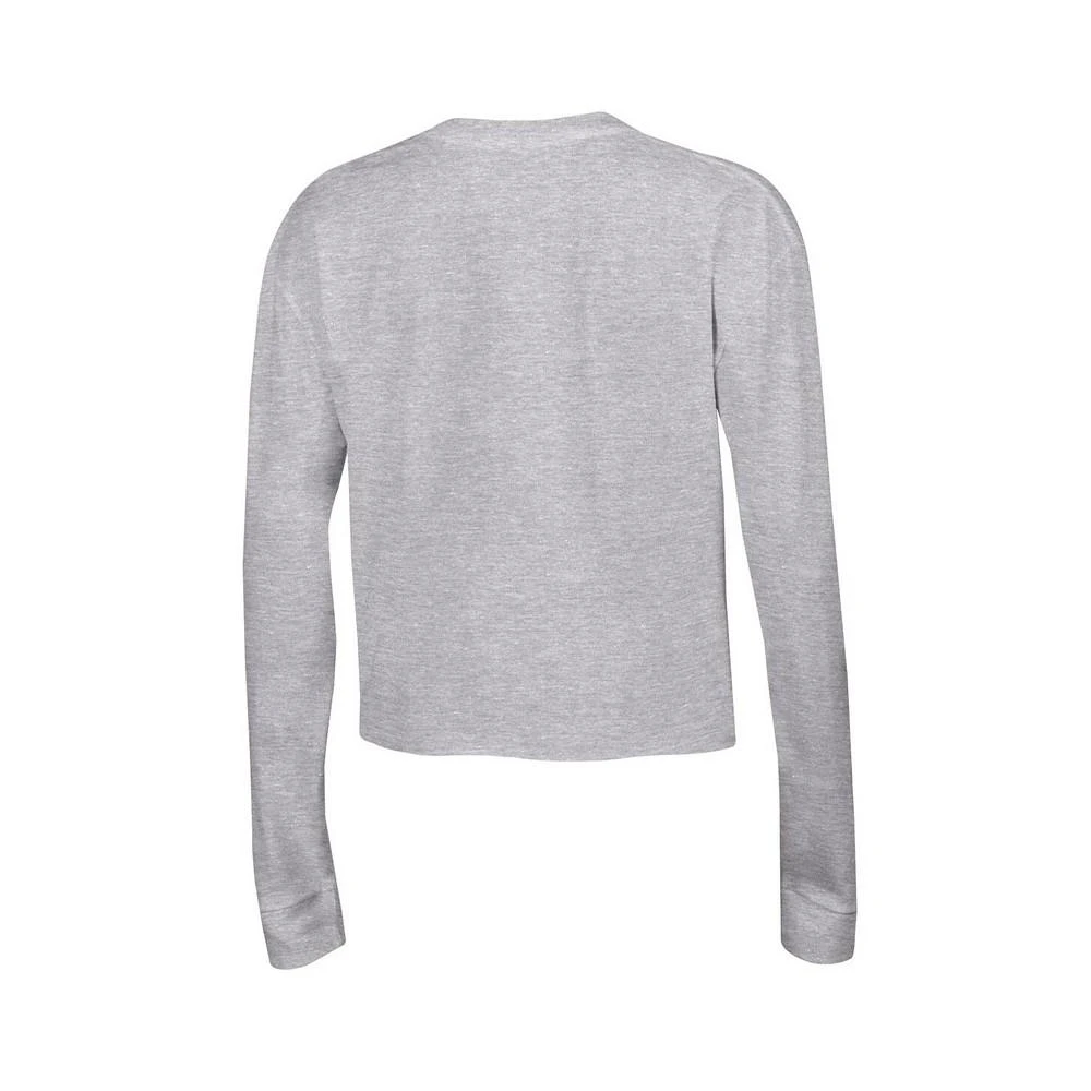 商品CHAMPION|Women's Gray South Carolina Gamecocks Boyfriend Cropped Long Sleeve T-shirt,价格¥262,第2张图片详细描述