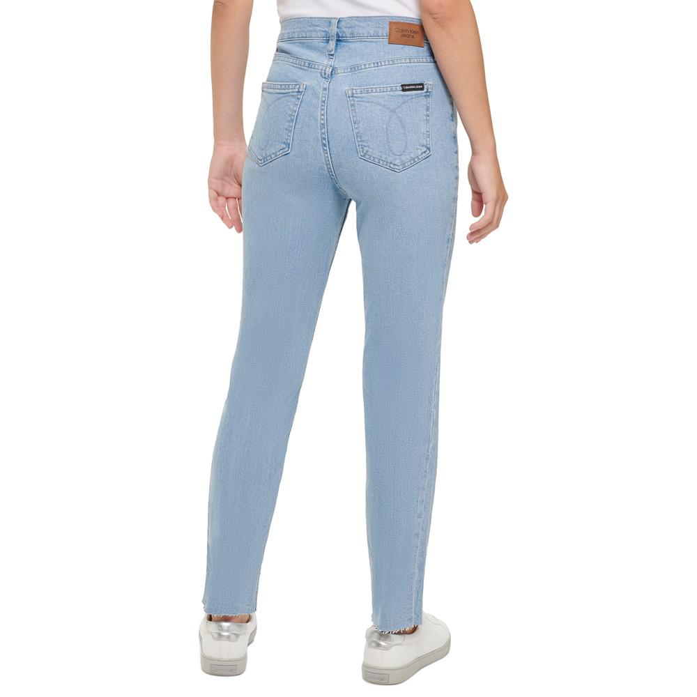 Women's Super High-Rise Slim-Fit Raw-Hem Jeans商品第2张图片规格展示
