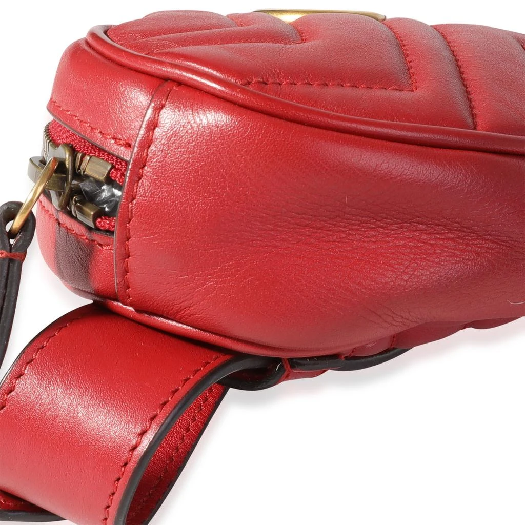 商品[二手商品] Gucci|Gucci Red Matelasse Calfskin Marmont Belt Bag 95,价格¥9532,第5张图片详细描述