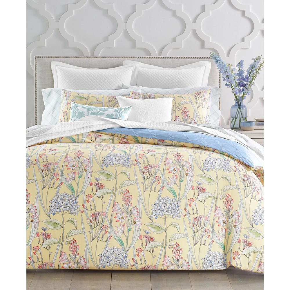 商品Charter Club|Printed Window Pane 550-Thread Count Cotton 4-Pc. Sheet Set, Full, Created for Macy's,价格¥358,第2张图片详细描述