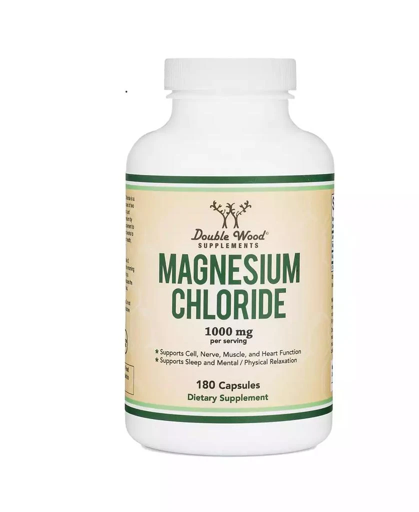 商品Double Wood Supplements|Magnesium Chloride - 180 capsules, 1000 mg servings,价格¥150,第1张图片