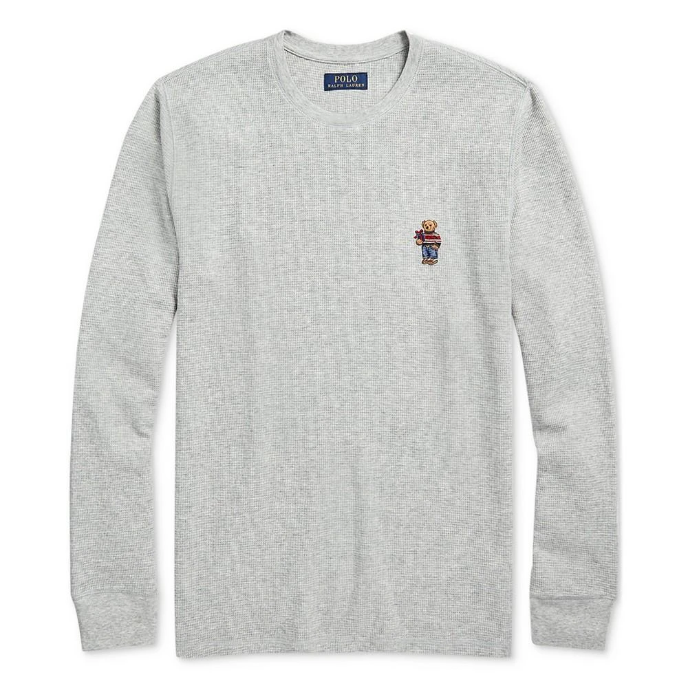 商品Ralph Lauren|Men's Bear Waffle-Knit Thermal Sleep Shirt,价格¥167,第4张图片详细描述