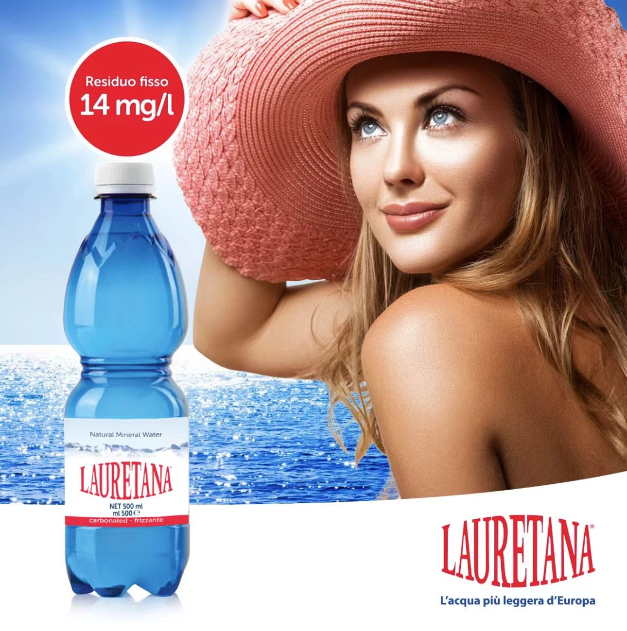 商品Lauretana|【国内直发】Lauretana劳拉塔娜 气泡水500ML/瓶 欧洲最轻矿泉水 | 阿尔卑斯冰川水 | 阿玛尼水源供应商 | 固体物含量14mg/L,欧洲最轻的水 | 硬度0.6°F（极低）,价格¥60,第1张图片