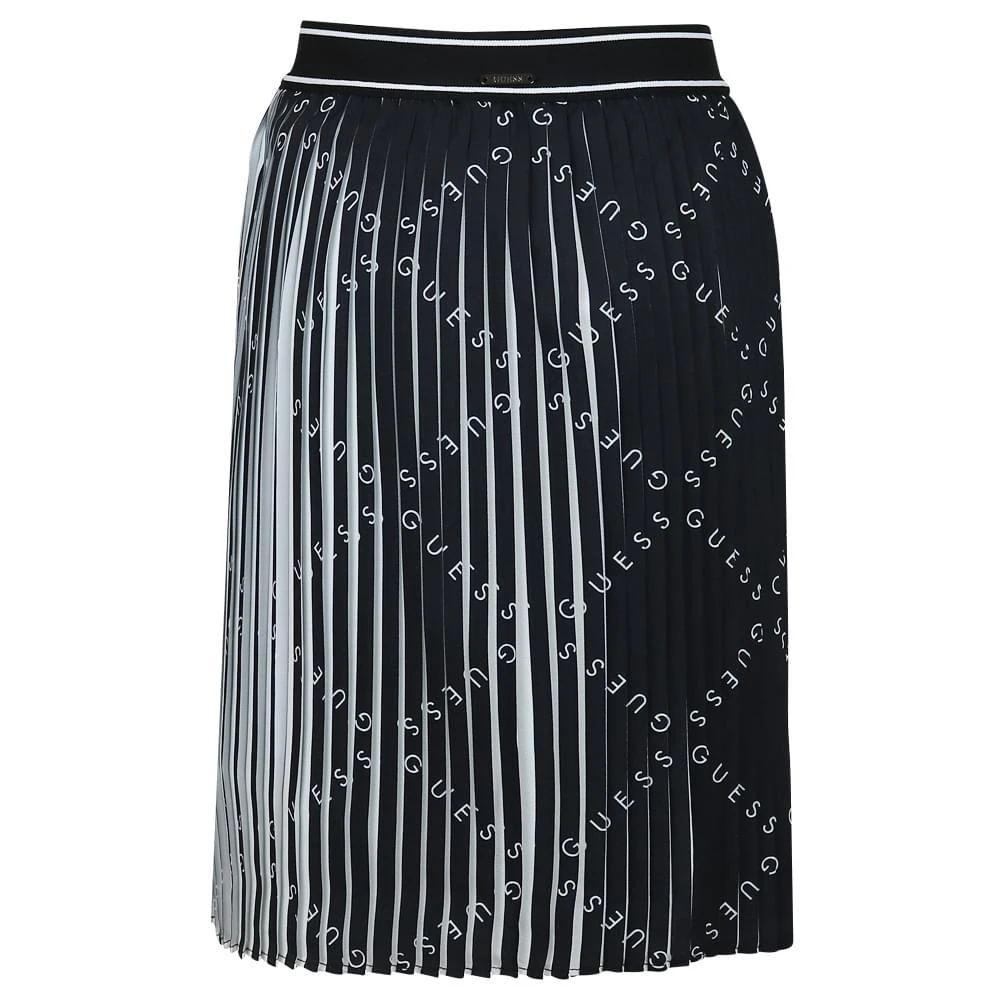 商品GUESS|Black & White Pleated Midi Skirt,价格¥163,第3张图片详细描述