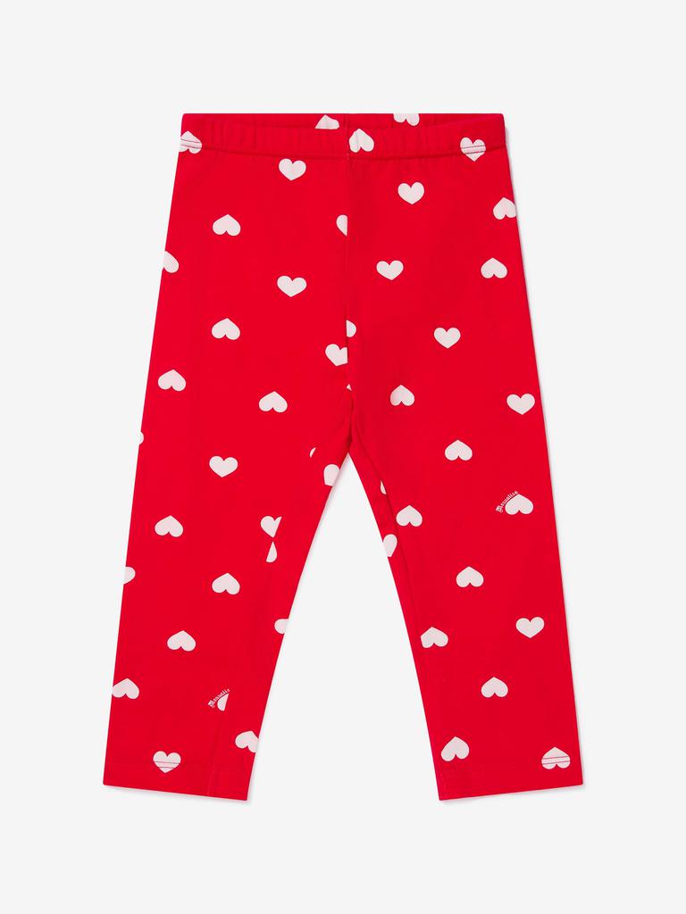 Monnalisa Red Girls Cotton Top And Leggings Set商品第2张图片规格展示