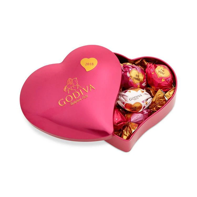 商品Godiva|2018 12-Pc. Truffles Heart Tin,价格¥112,第3张图片详细描述