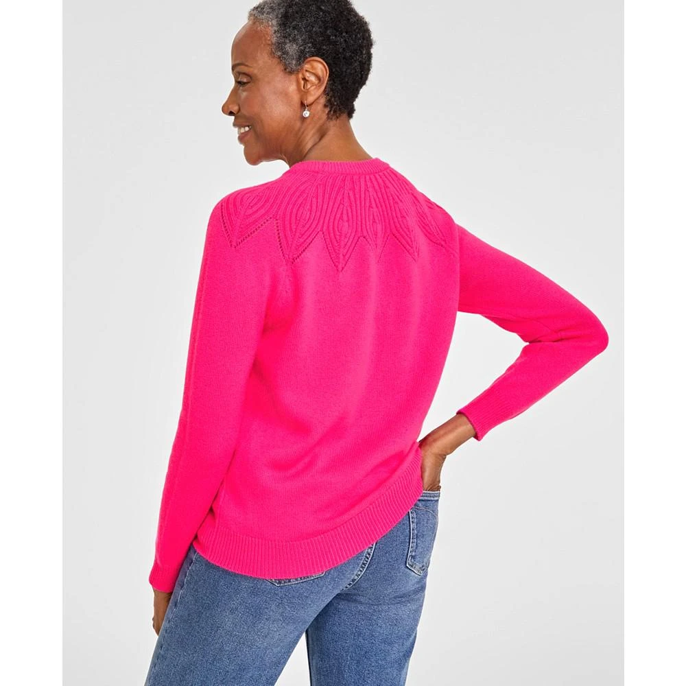 商品Charter Club|Women's 100% Cashmere Embellished Crewneck Sweater, Created for Macy's,价格¥690,第2张图片详细描述