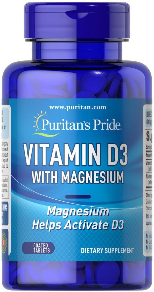 商品Puritan's Pride|Vitamin D3 With Magnesium,价格¥80-¥159,第1张图片